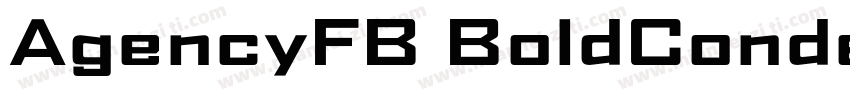 AgencyFB BoldCondens字体转换